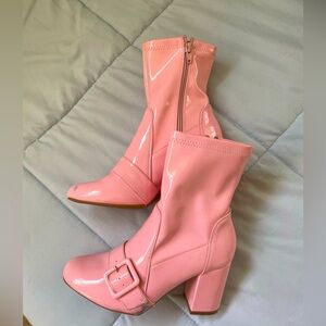 Pink go-go boots size 7